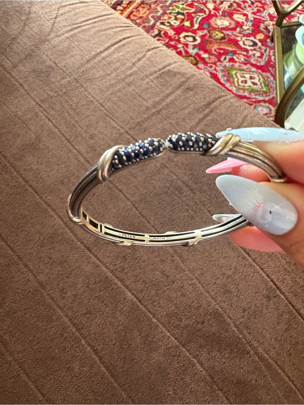 Peter Thomas Roth Pave Bracelet with blue sapphires in sterling silver